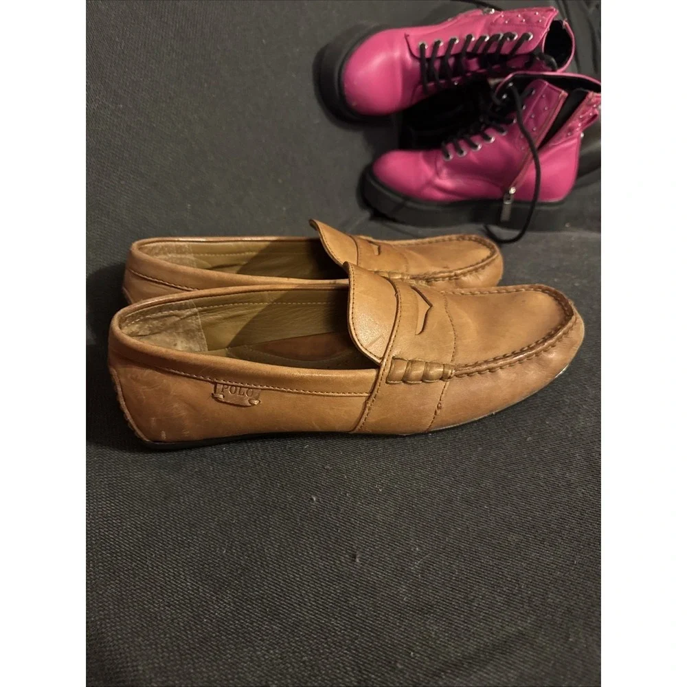 polo ralph lauren Loafers Men Size 8 D Brown Leather